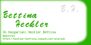 bettina heckler business card